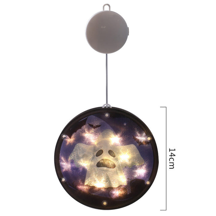 Halloween LED Lantern 160mm PVC Decor, IP44 Spooky Glow