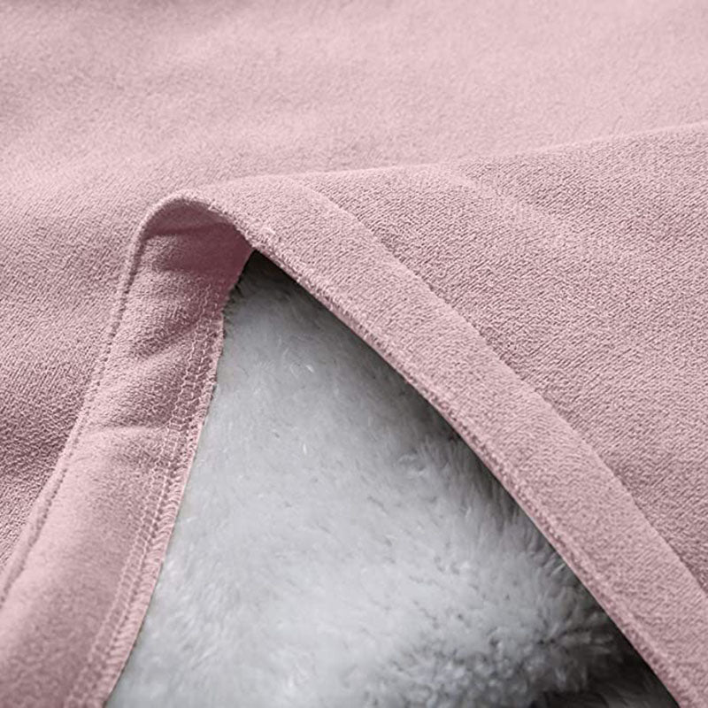 Warm Womens Winter Jacket - Hooded Mid-Thigh, Suede