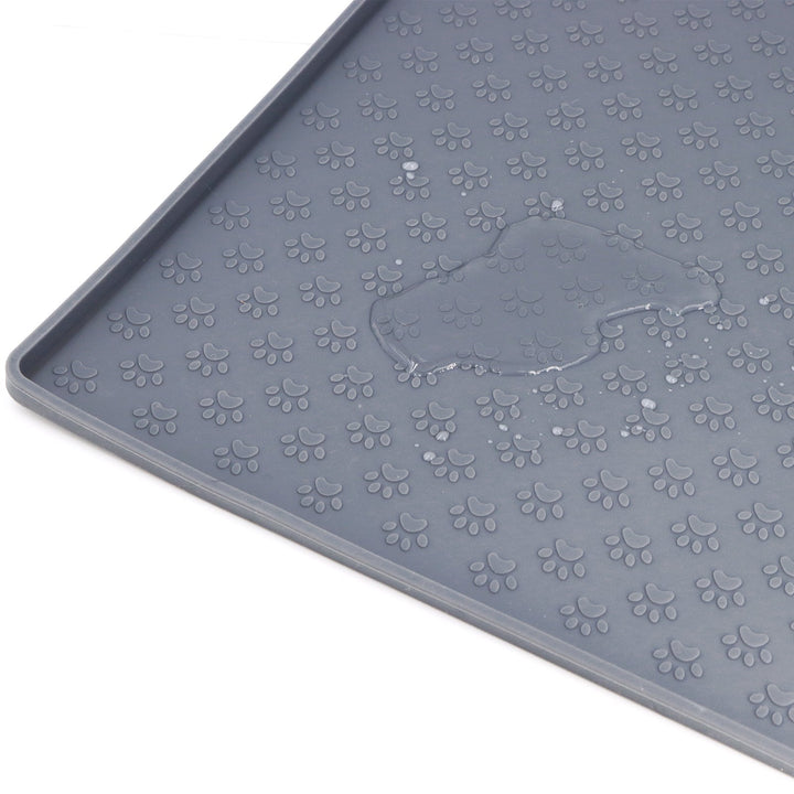 Dog Feeder Mat Non Slip With Raised Edges 15.5 x 23.5 Inches Fall 2025 Pet Essential Keeps Floors Clean