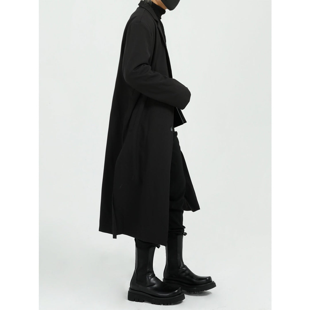 Lightweight Relaxed Men’s Overcoat - Long Polyester Spring