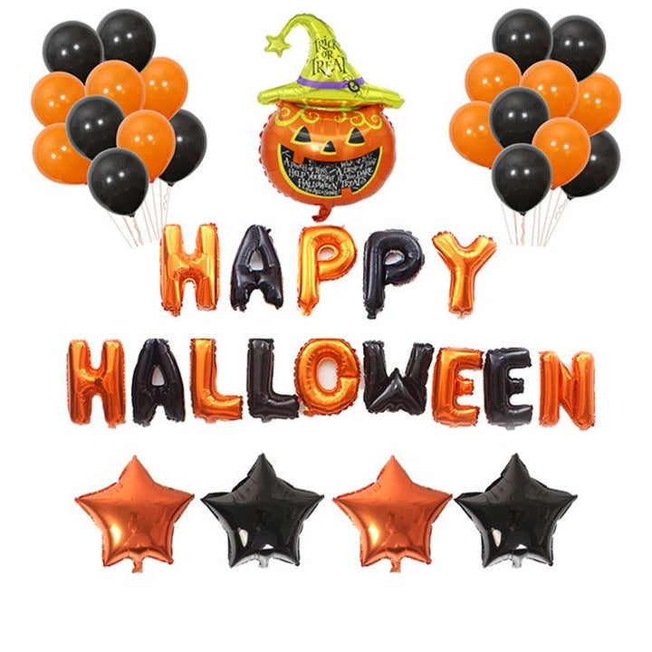 Halloween Balloons Party Kit With Banner And Props 2025