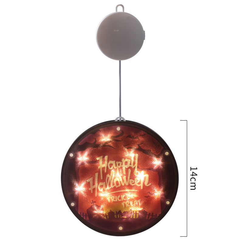 Halloween LED Lantern 160mm PVC Decor, IP44 Spooky Glow