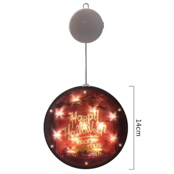 Halloween LED Lantern 160mm PVC Decor, IP44 Spooky Glow