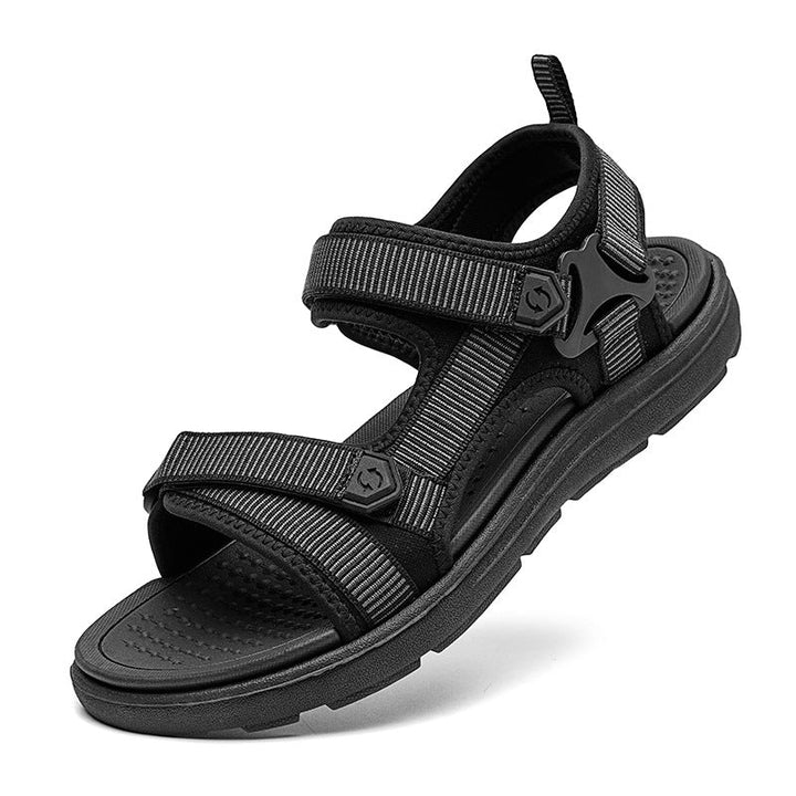 Lightweight Men’s Sandals – Multi-Strap, Woven Upper, EVA Sole, Non-Slip for Outdoor Adventures