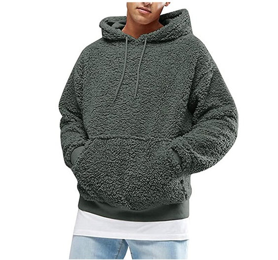 Warm Cozy Men’s Sleeveless Hoodie – Oversized Fleece, Winter