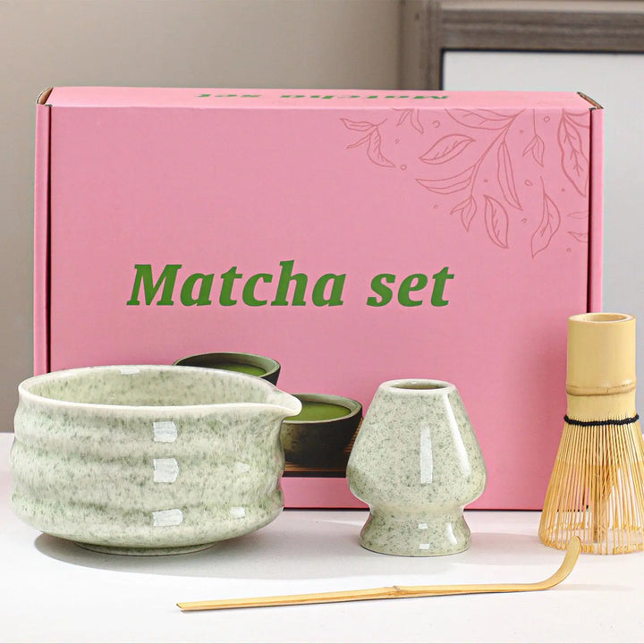 Matcha Set Ceramic Bowl With Bamboo Whisk Traditional