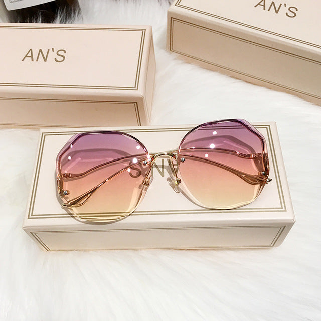 Breathable women’s sunglasses – boho ombre design, for sunny days