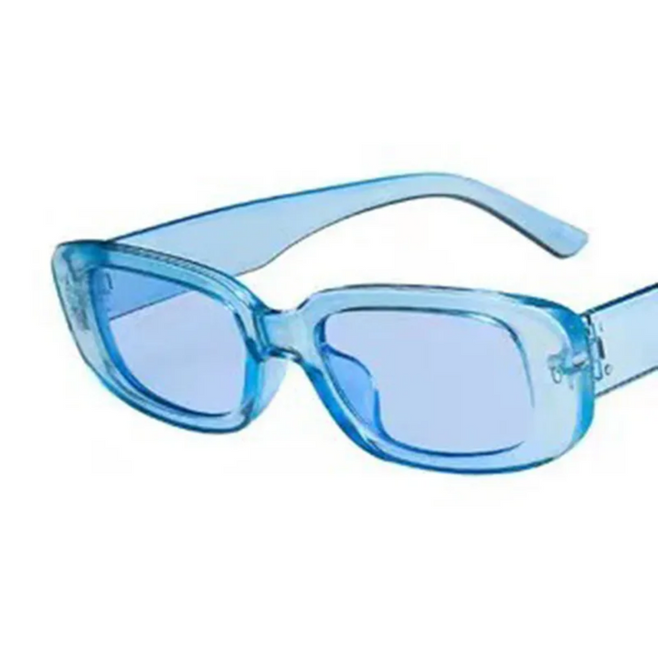 Breathable women’s retro sunglasses – rectangular frame, UV400 protection, for summer outings