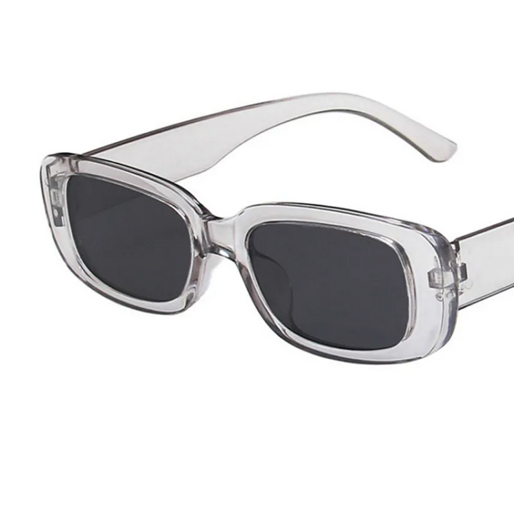 Breathable women’s retro sunglasses – rectangular frame, UV400 protection, for summer outings