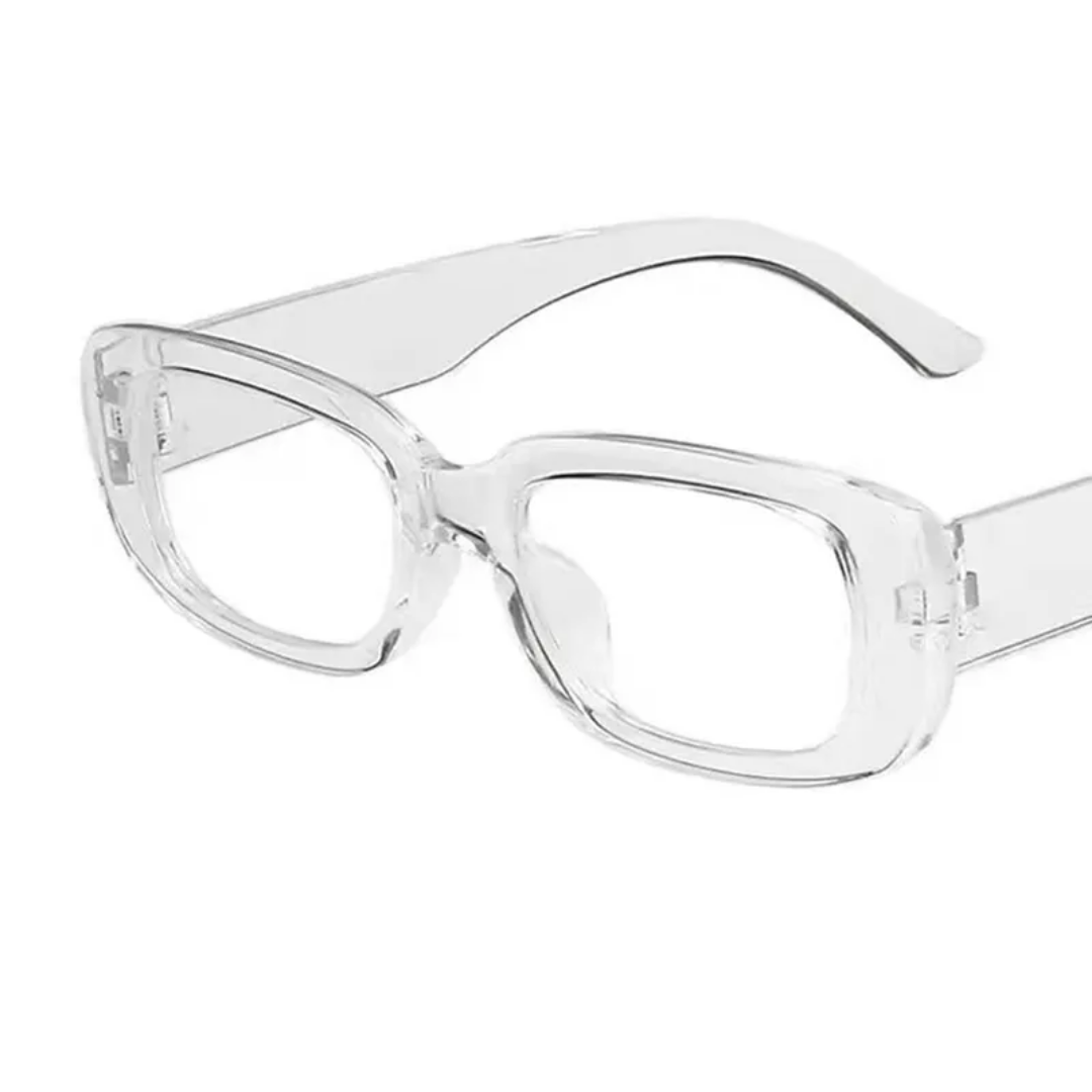 Breathable women’s retro sunglasses – rectangular frame, UV400 protection, for summer outings