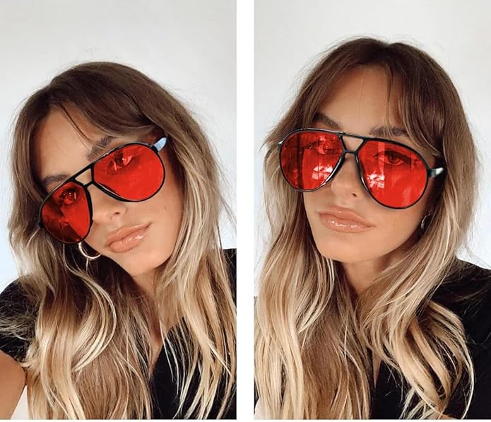 Lightweight unisex aviator sunglasses – oversized square lenses, lightweight frame, for summer 2025