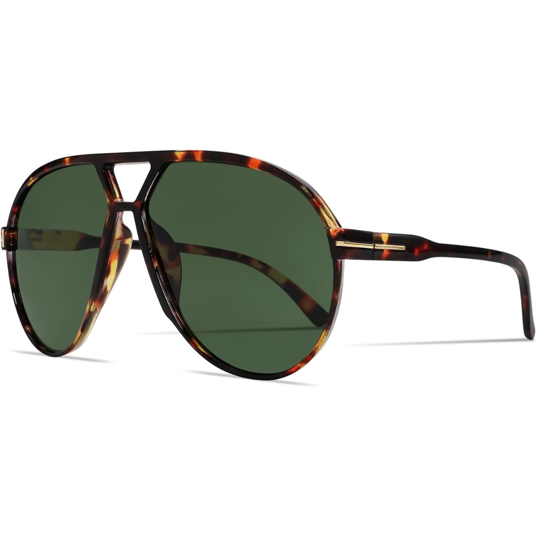 Lightweight unisex aviator sunglasses – oversized square lenses, lightweight frame, for summer 2025