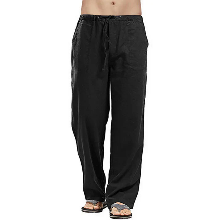 Breathable men’s linen pants – relaxed fit, high-quality material, for casual wear