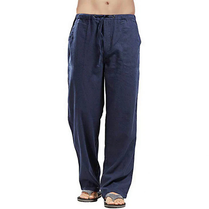 Breathable men’s linen pants – relaxed fit, high-quality material, for casual wear