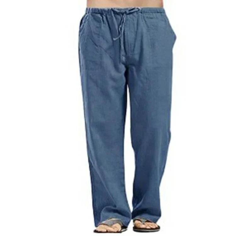 Breathable men’s linen pants – relaxed fit, high-quality material, for casual wear