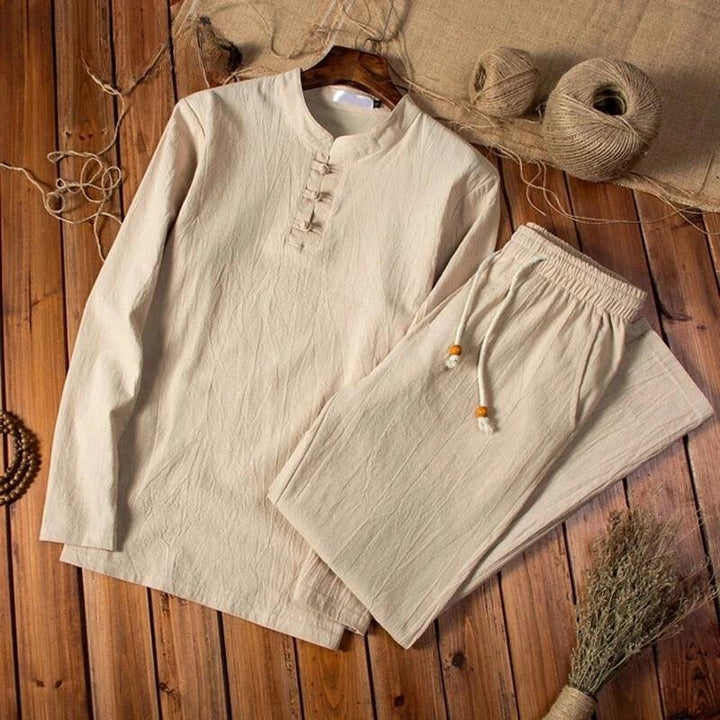 Breathable men’s cotton loungewear set – relaxed fit, lightweight, for everyday comfort
