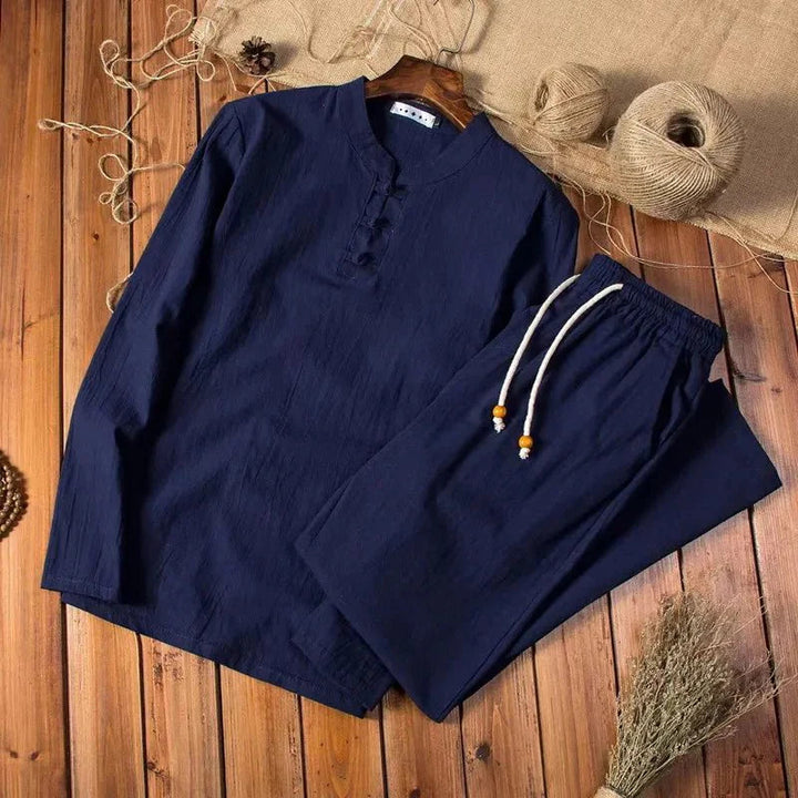 Breathable men’s cotton loungewear set – relaxed fit, lightweight, for everyday comfort
