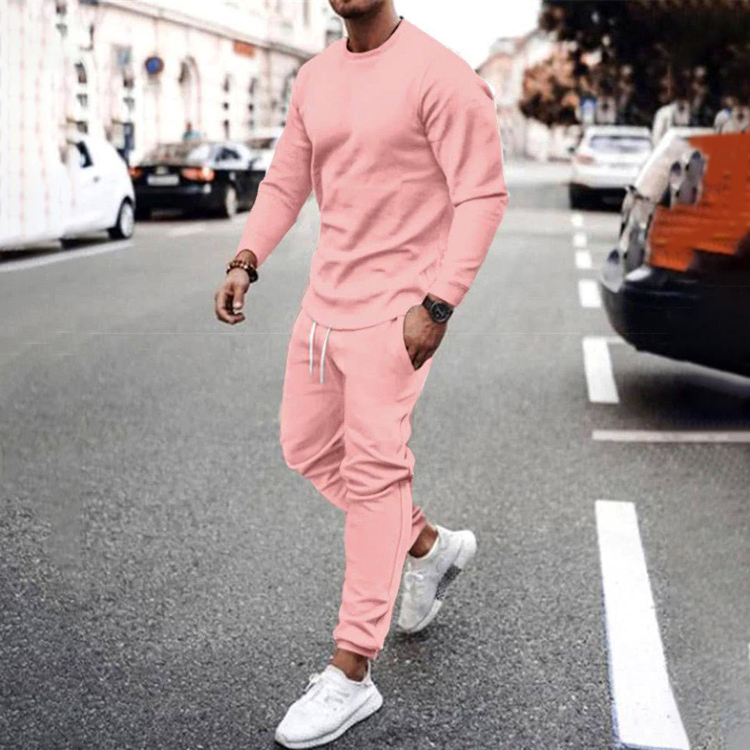 Breathable men’s tracksuit – slim fit, cotton blend, for casual and sport activities