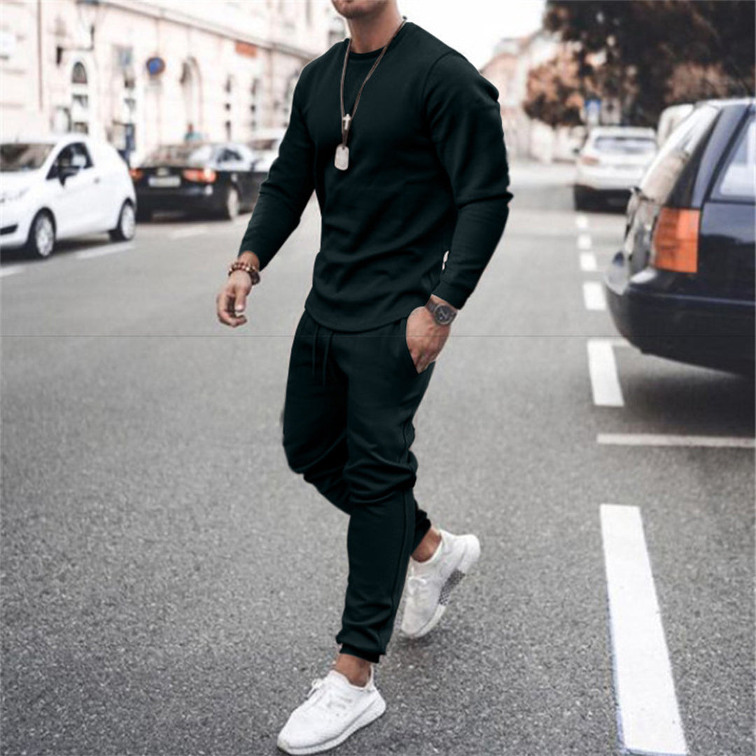 Breathable men’s tracksuit – slim fit, cotton blend, for casual and sport activities