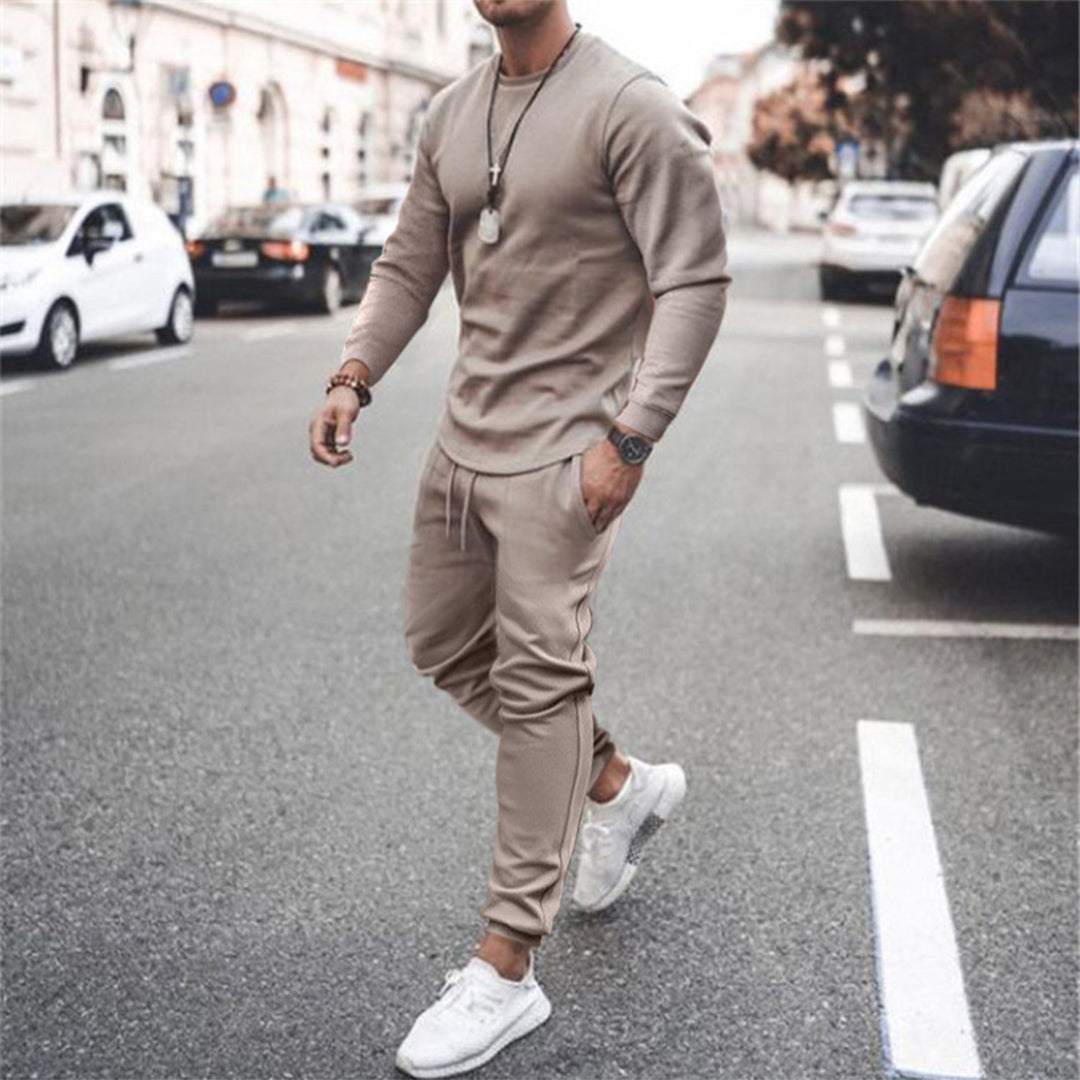 Breathable men’s tracksuit – slim fit, cotton blend, for casual and sport activities