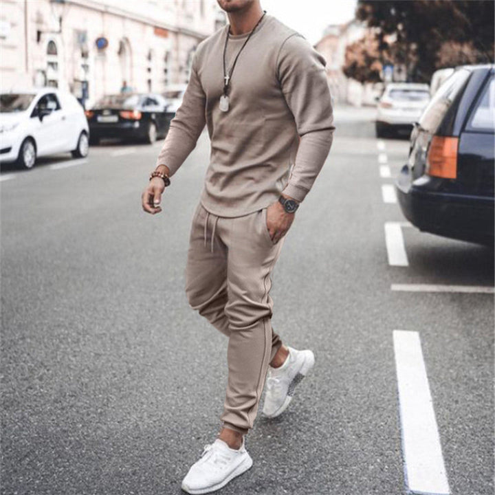 Breathable men’s tracksuit – slim fit, cotton blend, for casual and sport activities