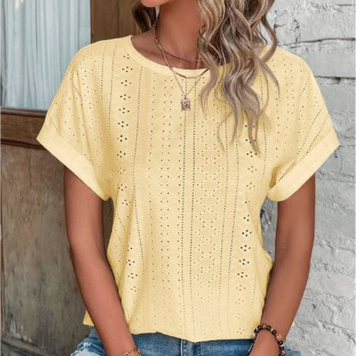 Breathable women’s casual top – relaxed fit, polyester, for everyday wear