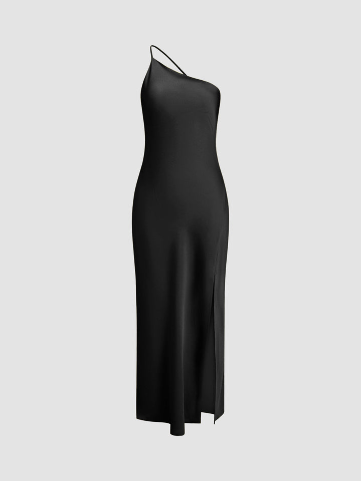 Elegant Backless Satin Floral Maxi Dress for Women with Open Shoulders and Long Skirt, Perfect for Special Occasions