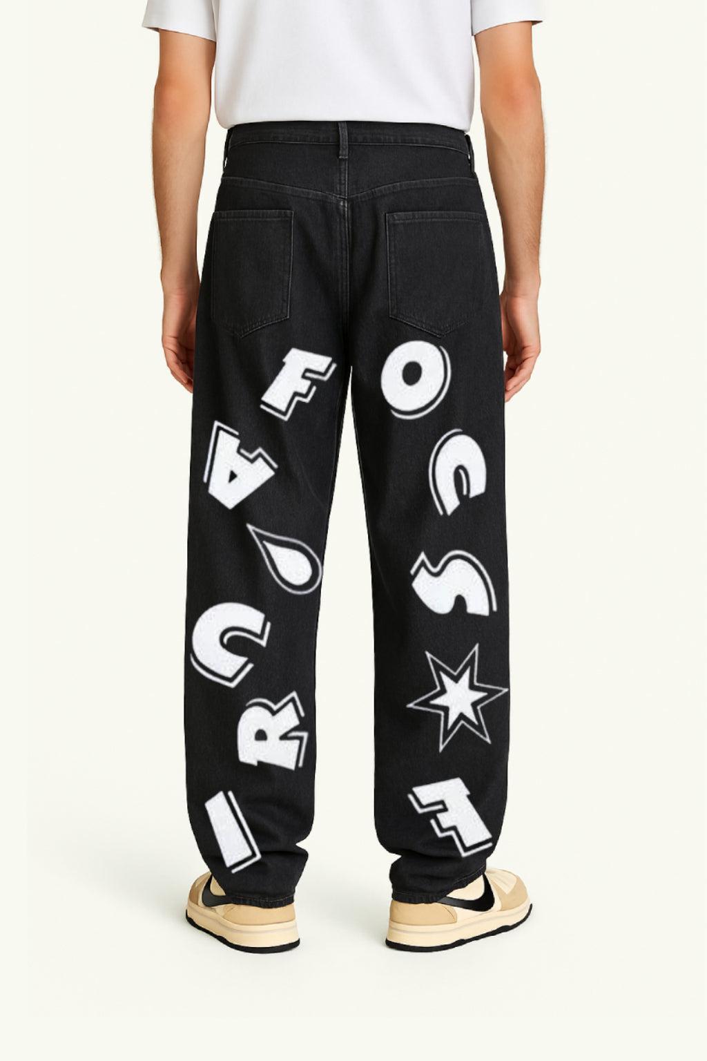 Custom Baggy Jeans for Women and Men - Personalized Loose Fit Denim with Vintage Distressing and Unique Designs