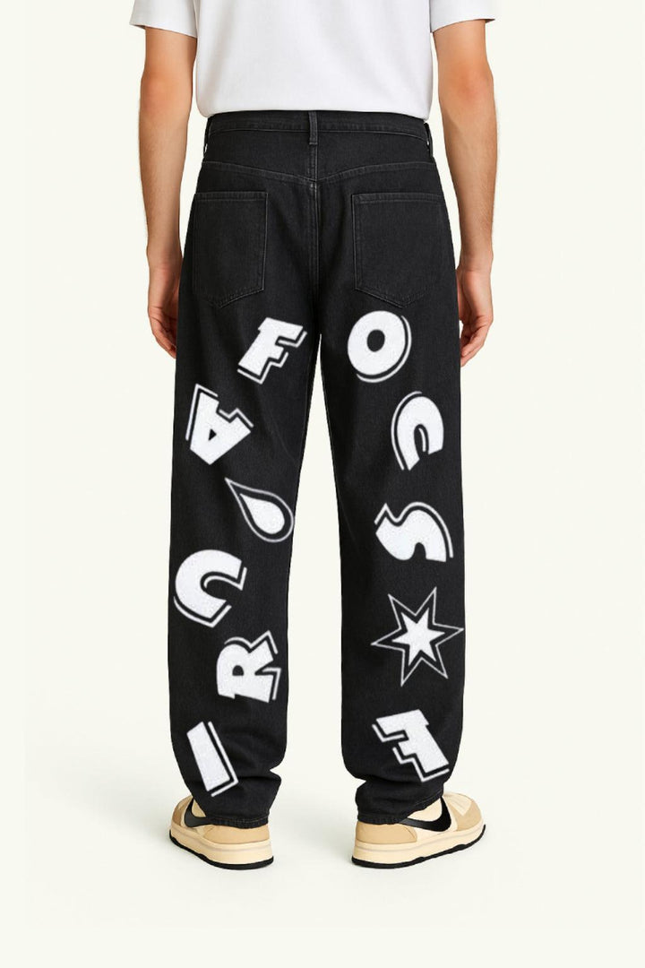 Custom Baggy Jeans for Women and Men - Personalized Loose Fit Denim with Vintage Distressing and Unique Designs