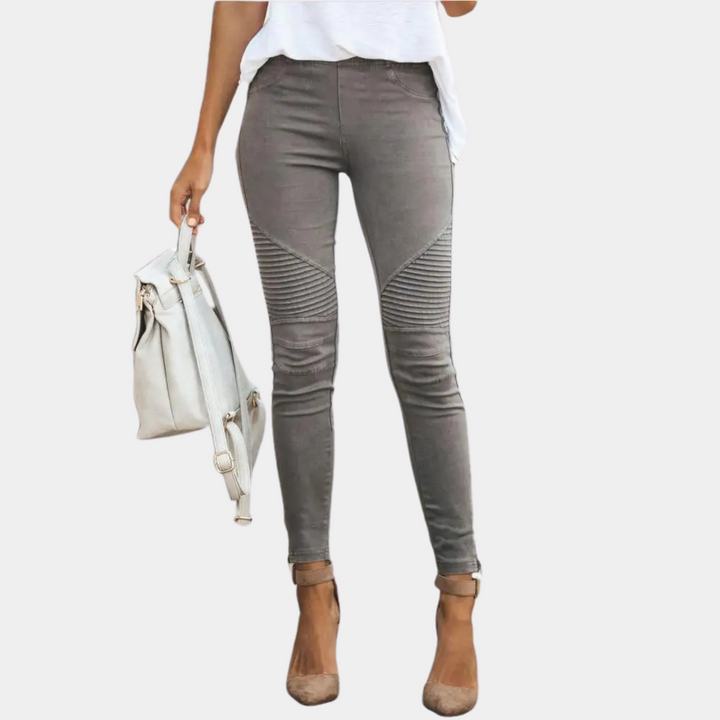 Comfortable women’s high-waisted jeggings – stretchy, fitted design, for everyday and evening wear