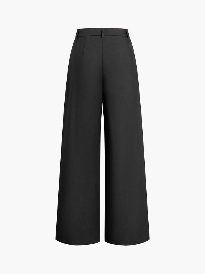 Breathable women’s wide-leg trousers – relaxed fit, easy-care fabric, for casual and office wear