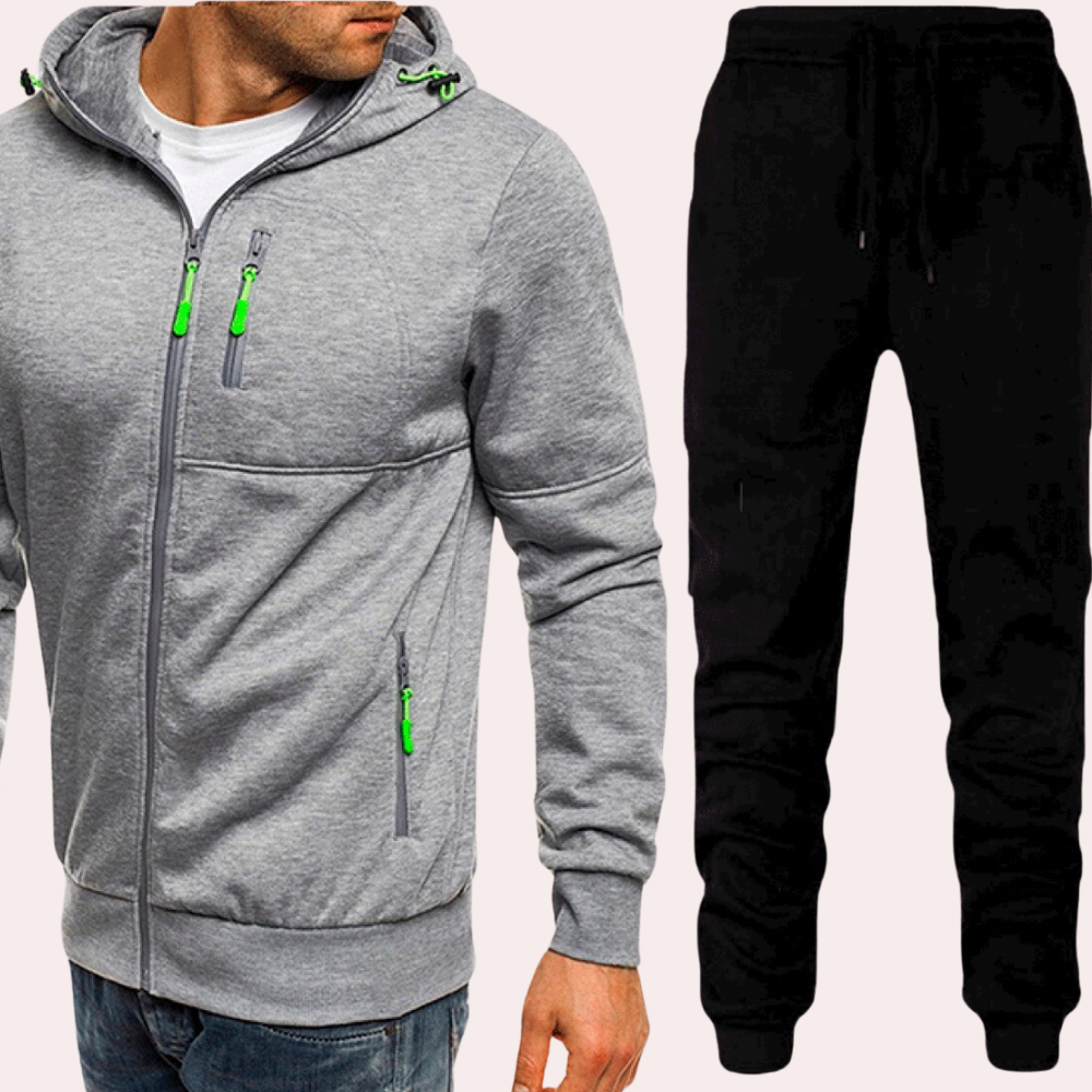 Comfortable men’s hoodie set – casual fit, cotton blend, for everyday wear