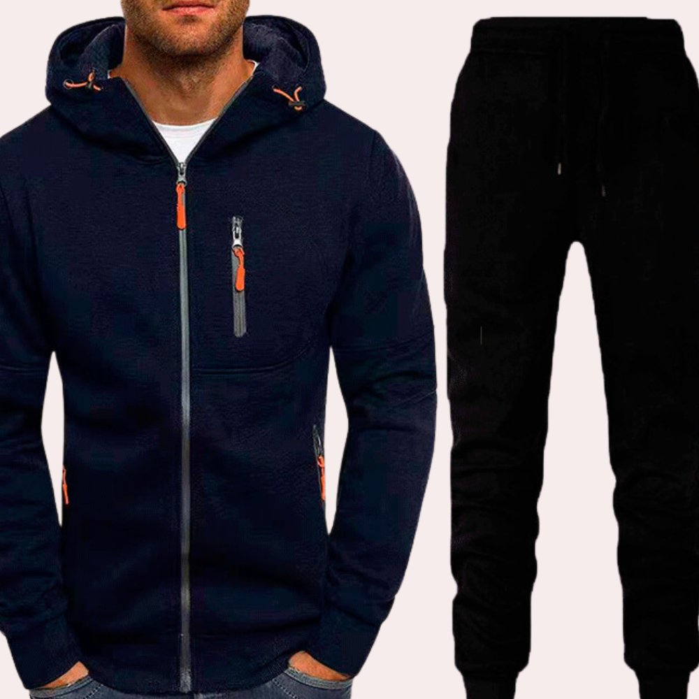 Comfortable men’s hoodie set – casual fit, cotton blend, for everyday wear