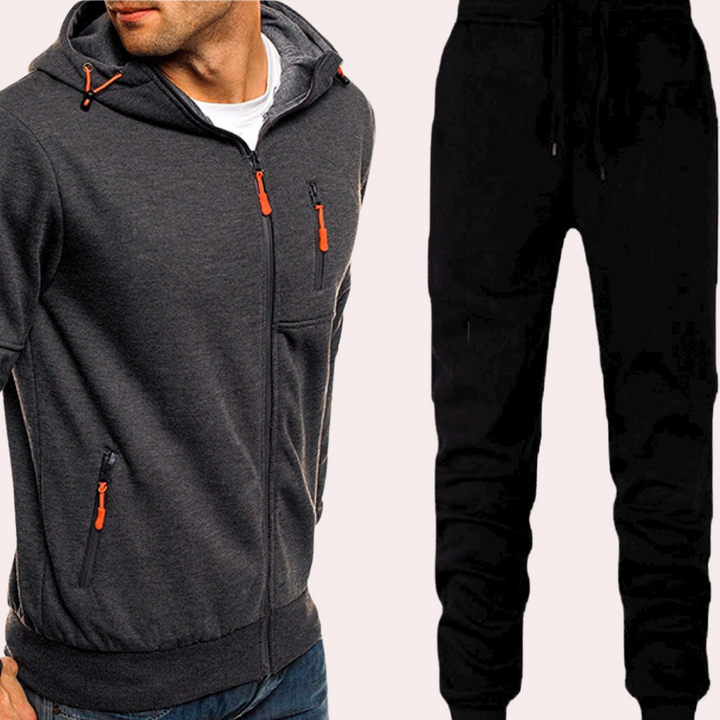 Comfortable men’s hoodie set – casual fit, cotton blend, for everyday wear