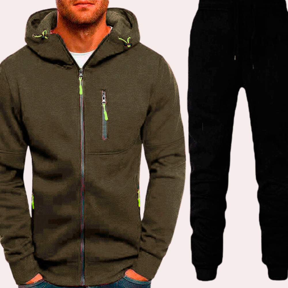 Comfortable men’s hoodie set – casual fit, cotton blend, for everyday wear