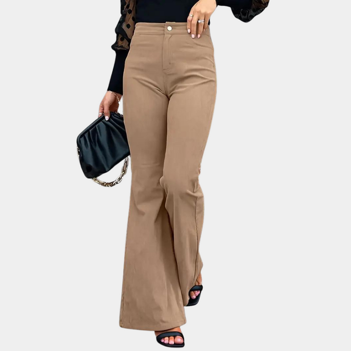 Lightweight &amp; comfortable women’s wide-leg pants – high-waisted corduroy, for summer