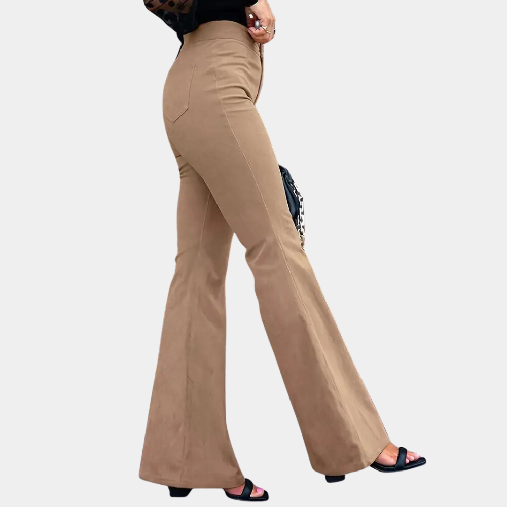 Lightweight &amp; comfortable women’s wide-leg pants – high-waisted corduroy, for summer