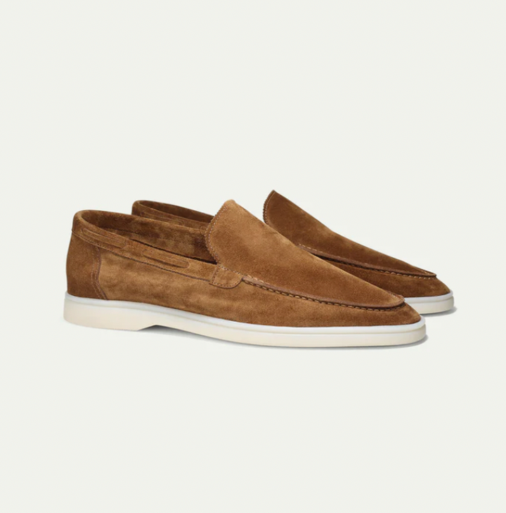 Classic Suede Moccasins for Men and Women, Comfortable Slip-On Moccasin Shoes in Standard Sizes