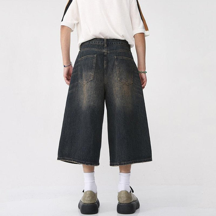 Oversized Bermuda Jorts for Men, Baggy Style Above the Knee, 100% Cotton Urban Streetwear Shorts