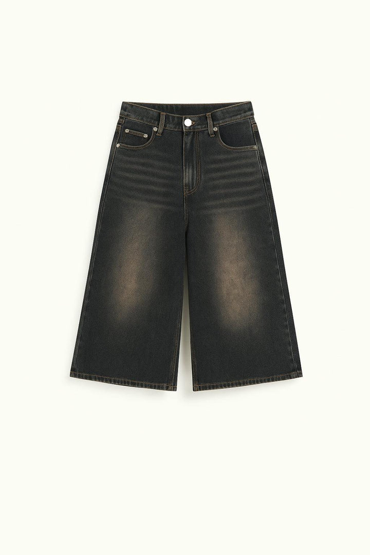 Oversized Bermuda Jorts for Men, Baggy Style Above the Knee, 100% Cotton Urban Streetwear Shorts