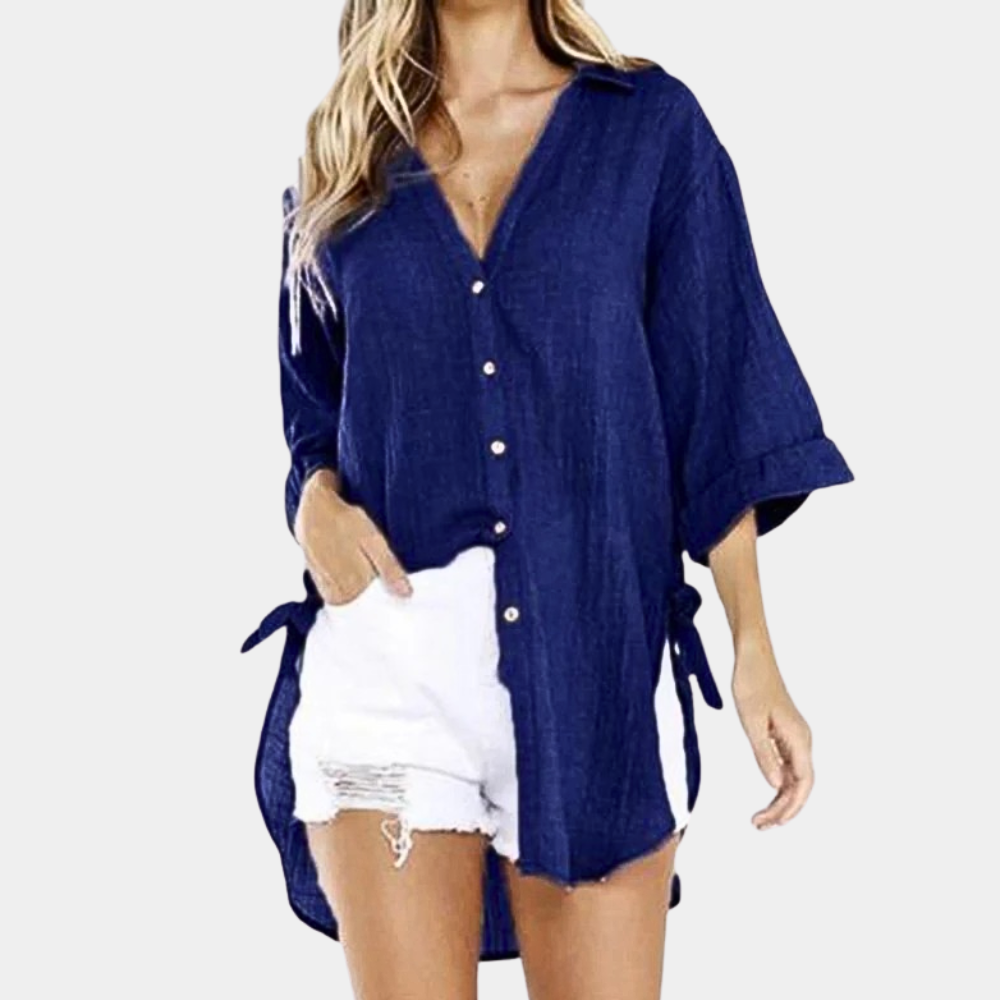 Breathable women’s blouse – casual fit, lightweight fabric, for summer outings