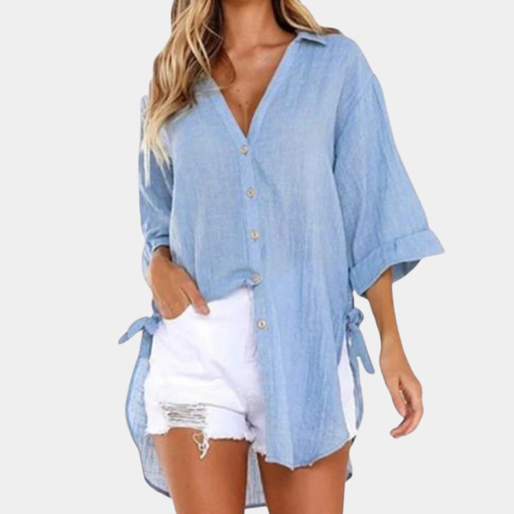 Breathable women’s blouse – casual fit, lightweight fabric, for summer outings