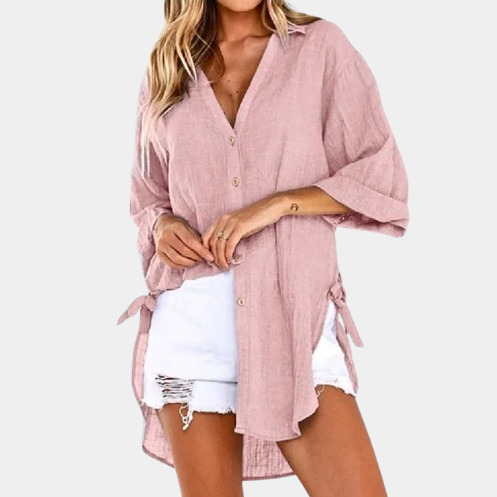 Breathable women’s blouse – casual fit, lightweight fabric, for summer outings