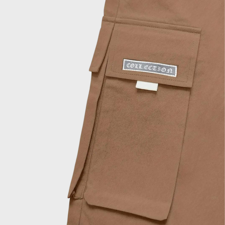 Relaxed Fit Black Cargo Pants for Men, Breathable and Flexible Casual Trousers with Functional Pockets