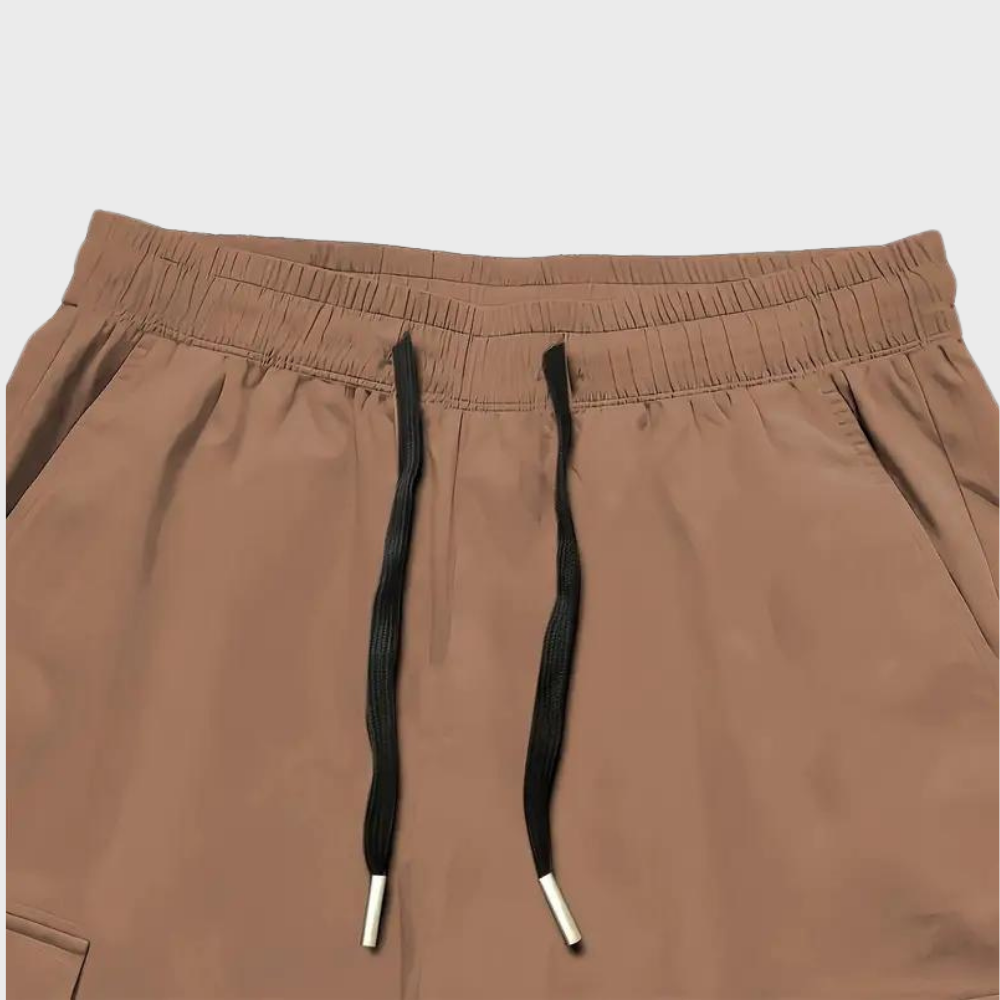 Relaxed Fit Black Cargo Pants for Men, Breathable and Flexible Casual Trousers with Functional Pockets