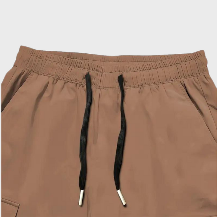 Relaxed Fit Black Cargo Pants for Men, Breathable and Flexible Casual Trousers with Functional Pockets