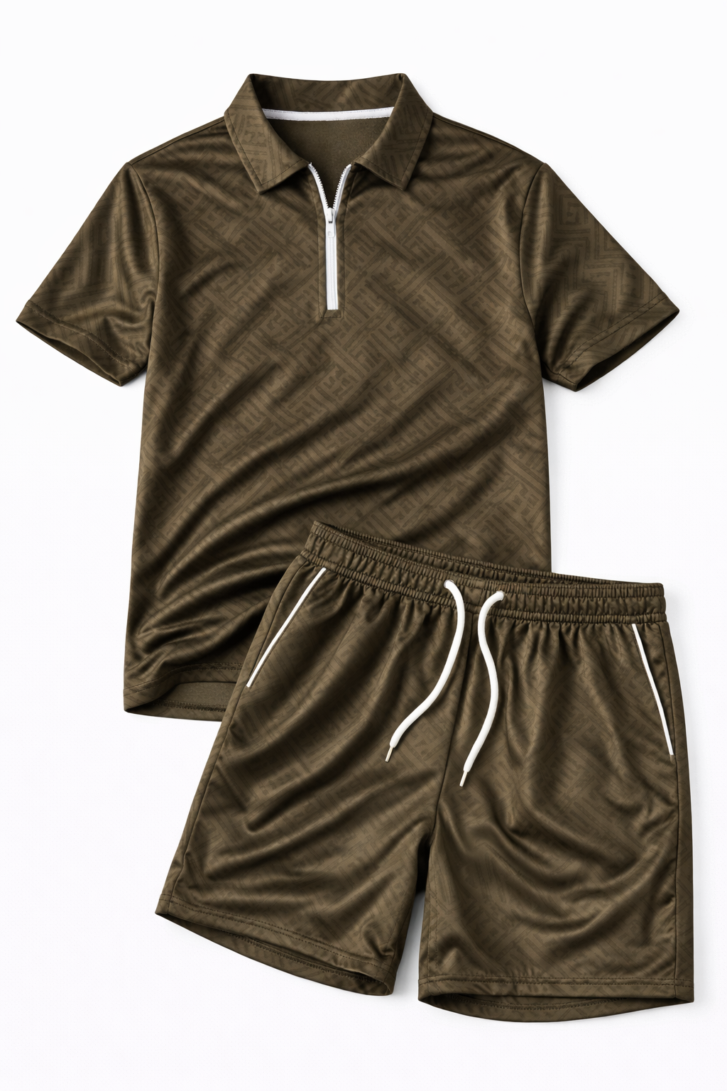 Breathable men’s summer set – polo shirt and shorts, for casual outings