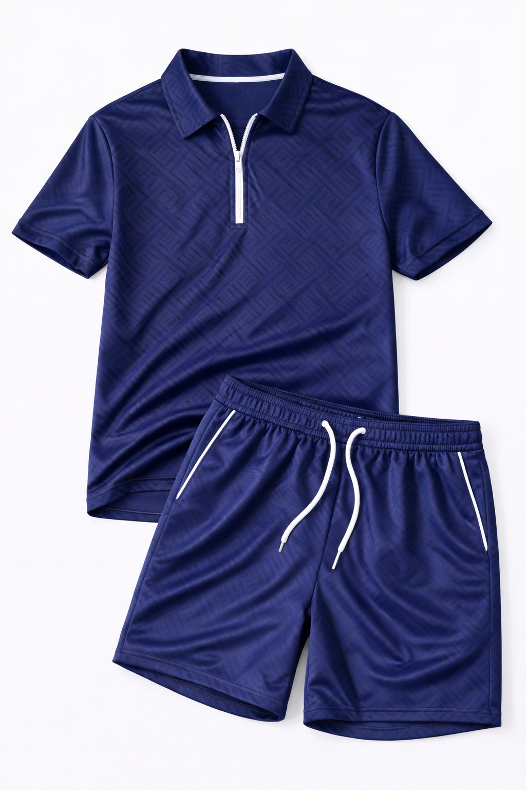 Breathable men’s summer set – polo shirt and shorts, for casual outings