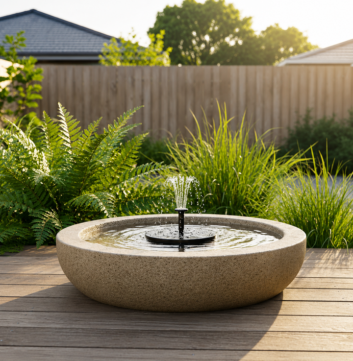 Solar Powered Floating Fountain Pump – Garden Pond Water Feature, Eco Friendly Backyard Decor