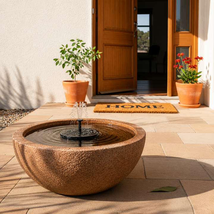 Solar Powered Floating Fountain Pump – Garden Pond Water Feature, Eco Friendly Backyard Decor